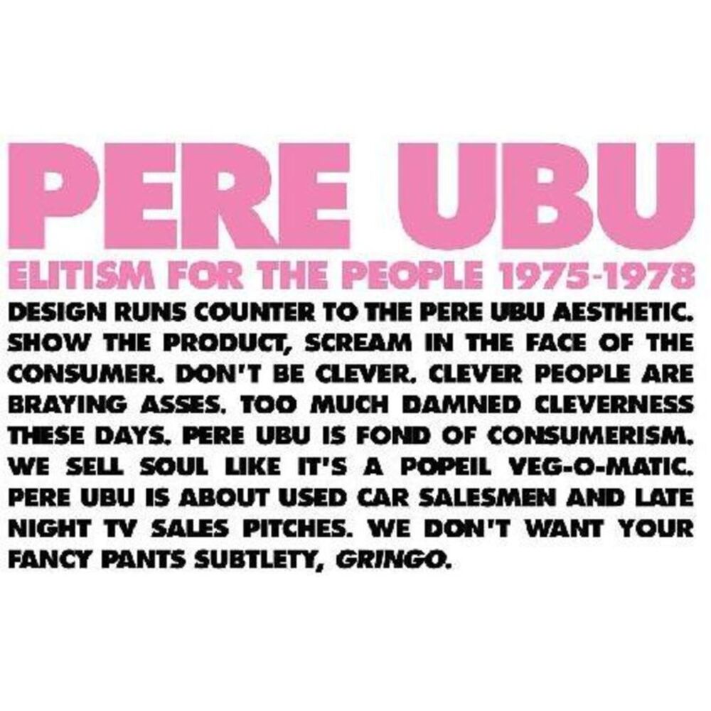 Pere Ubu - Elitism For The People: 1975-1978  CD